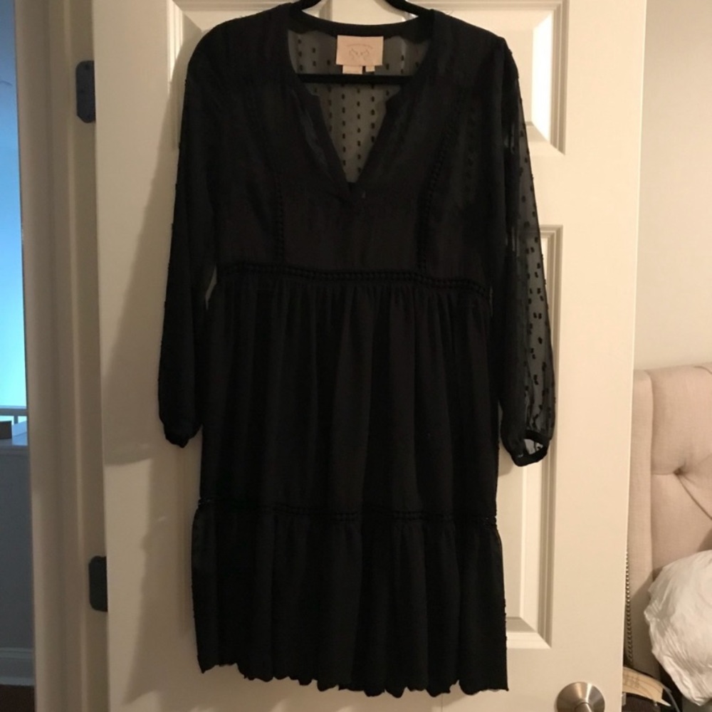 Black dress Vanessa Virginia Anthropologie